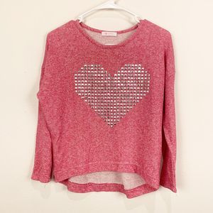 I Heart Pinc Studded Pink Long Sleeve